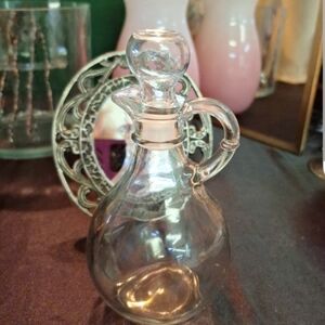 Small Glass Cruet with Stopper